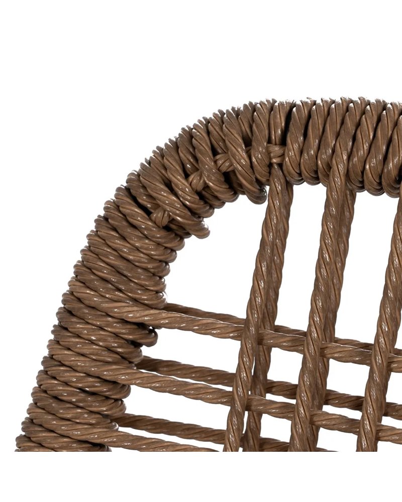SILLA BEIGE-ANTRACITA ACERO EXTERIOR 53 X 63 X 78 CM