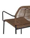 SILLA BEIGE-ANTRACITA ACERO EXTERIOR 53 X 63 X 78 CM