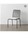 SILLA ANTRACITA ACERO EXTERIOR 52 X 57 X 87 CM