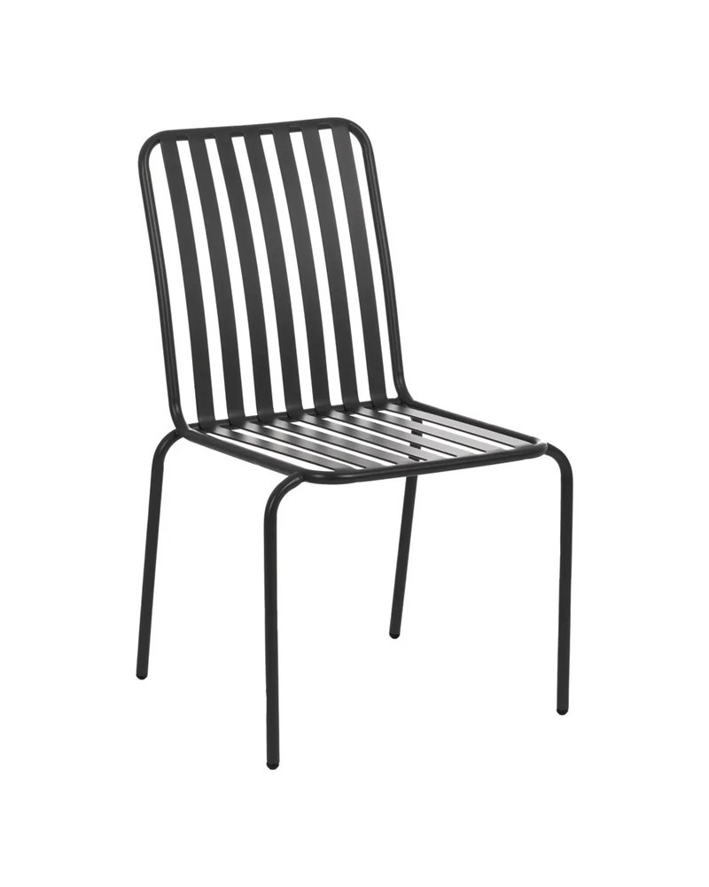SILLA ANTRACITA ACERO EXTERIOR 52 X 57 X 87 CM