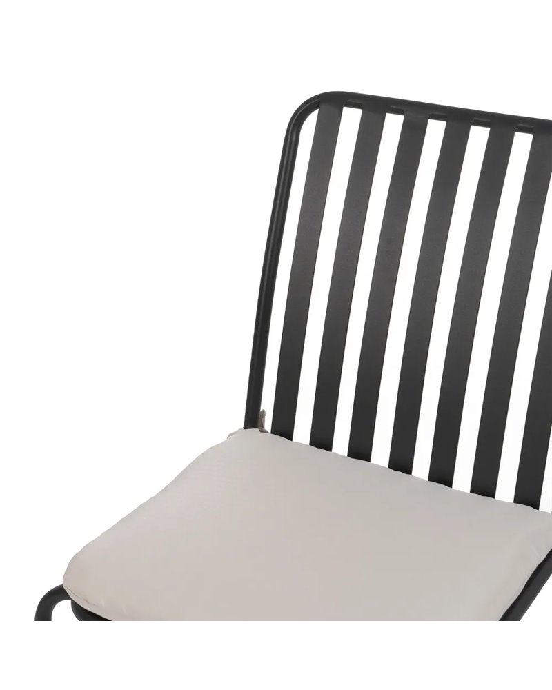 SILLA ANTRACITA ACERO EXTERIOR 52 X 57 X 87 CM