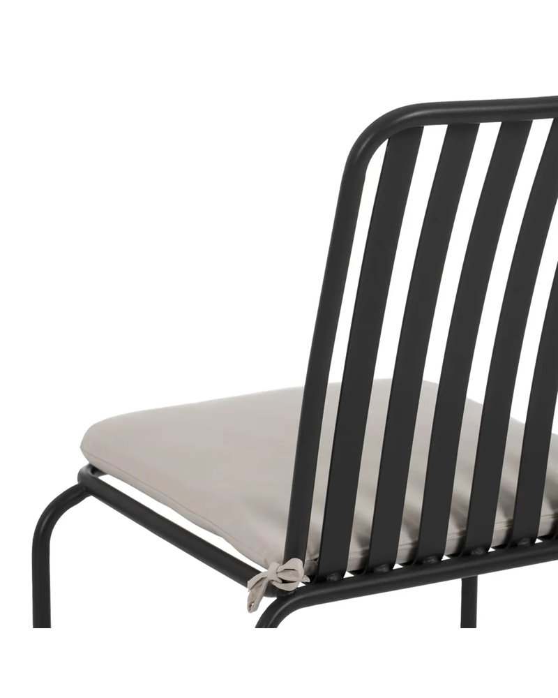 SILLA ANTRACITA ACERO EXTERIOR 52 X 57 X 87 CM
