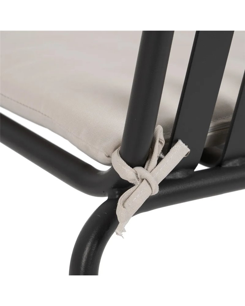 SILLA ANTRACITA ACERO EXTERIOR 52 X 57 X 87 CM