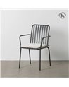 SILLA ANTRACITA ACERO EXTERIOR 56 X 57 X 87 CM