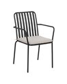 SILLA ANTRACITA ACERO EXTERIOR 56 X 57 X 87 CM