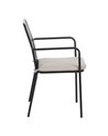 SILLA ANTRACITA ACERO EXTERIOR 56 X 57 X 87 CM