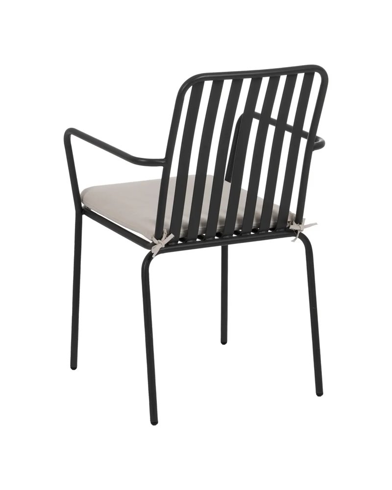 SILLA ANTRACITA ACERO EXTERIOR 56 X 57 X 87 CM
