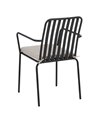SILLA ANTRACITA ACERO EXTERIOR 56 X 57 X 87 CM