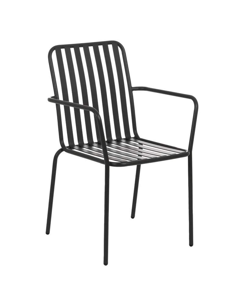 SILLA ANTRACITA ACERO EXTERIOR 56 X 57 X 87 CM