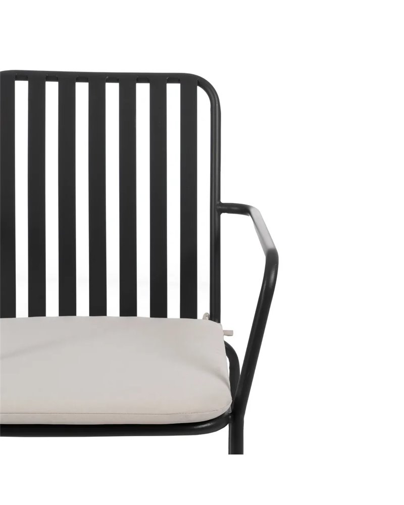 SILLA ANTRACITA ACERO EXTERIOR 56 X 57 X 87 CM