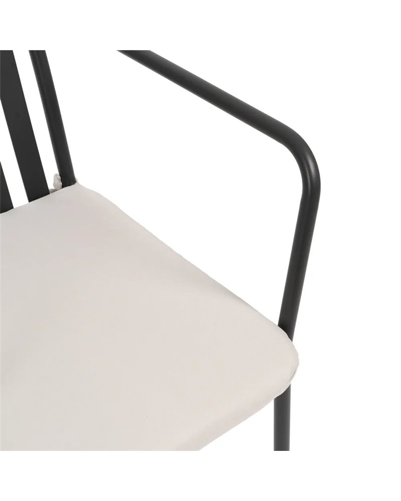 SILLA ANTRACITA ACERO EXTERIOR 56 X 57 X 87 CM