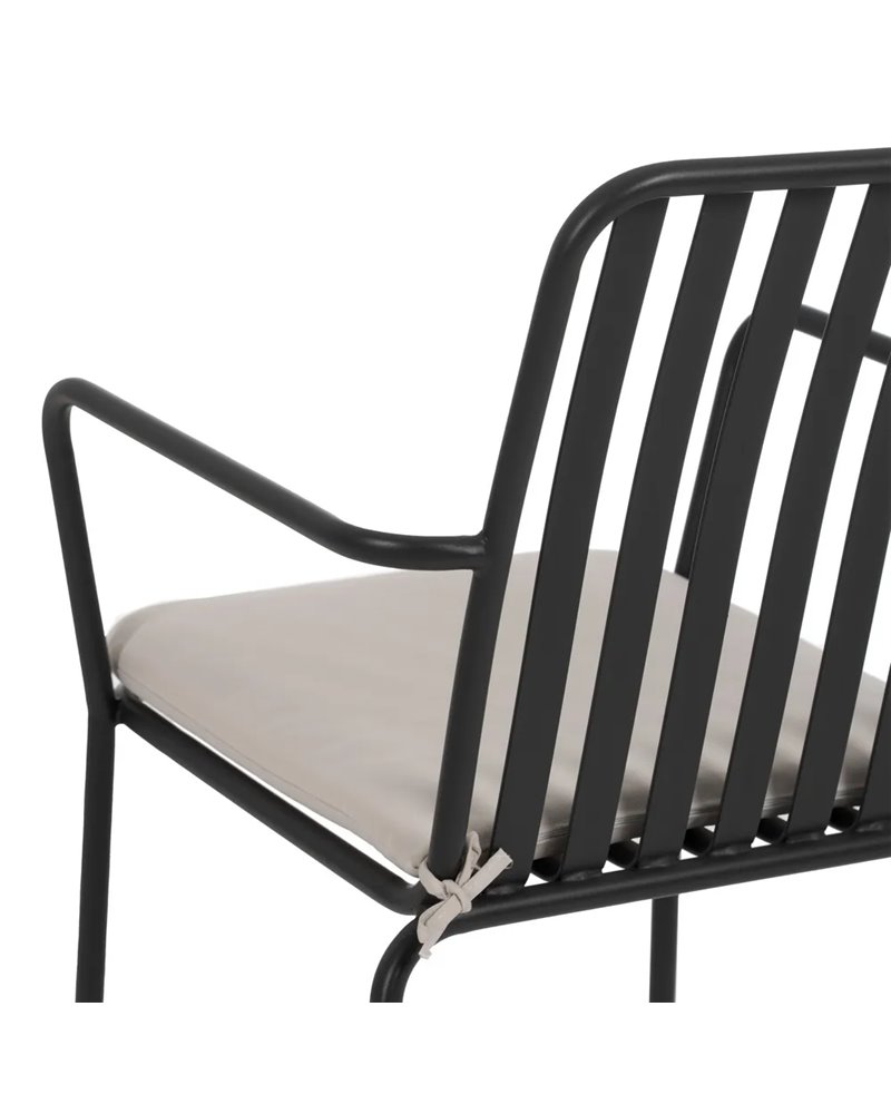 SILLA ANTRACITA ACERO EXTERIOR 56 X 57 X 87 CM