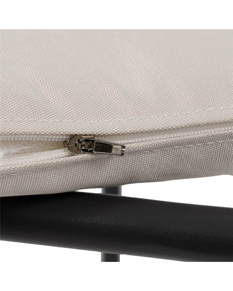 SILLA ANTRACITA ACERO EXTERIOR 56 X 57 X 87 CM