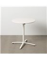 MESA AUXILIAR PLEGABLE BLANCO ACERO 70 X 70 X 72 CM