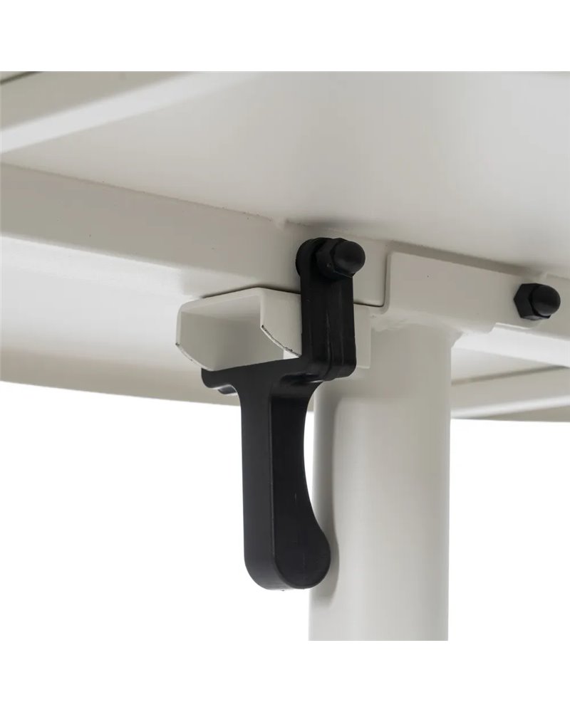 MESA AUXILIAR PLEGABLE BLANCO ACERO 70 X 70 X 72 CM