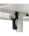 MESA AUXILIAR PLEGABLE BLANCO ACERO 70 X 70 X 72 CM