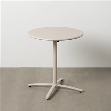 MESA AUXILIAR PLEGABLE TAUPE ACERO 70 X 70 X 72 CM