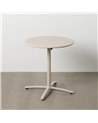 MESA AUXILIAR PLEGABLE TAUPE ACERO 70 X 70 X 72 CM