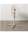 MESA AUXILIAR PLEGABLE TAUPE ACERO 70 X 70 X 72 CM