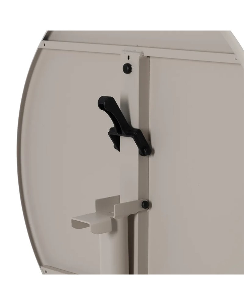 MESA AUXILIAR PLEGABLE TAUPE ACERO 70 X 70 X 72 CM