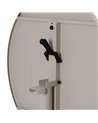 MESA AUXILIAR PLEGABLE TAUPE ACERO 70 X 70 X 72 CM