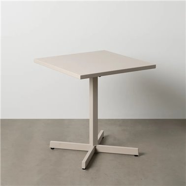 MESA AUXILIAR PLEGABLE TAUPE ACERO 70 X 70 X 74 CM