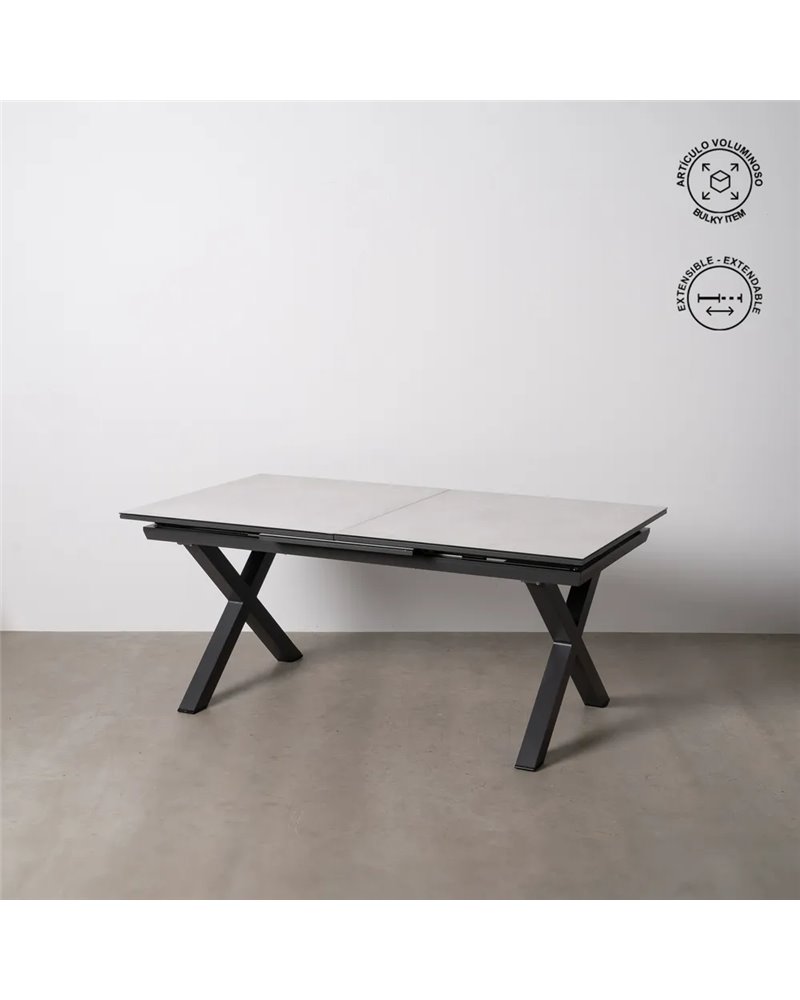 MESA COMEDOR EXTENSIBLE BLANCO 180 X 100 X 77 CM MESA COMEDOR EXTENSIBLE BLANCO 180 X 100 X 77 CM