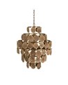 LÁMPARA TECHO NATURAL MADERA-METAL 45 X 45 X 58 CM