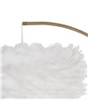 LÁMPARA SUELO BLANCO-ORO PLUMAS 68 X 40 X 175 CM