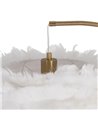 LÁMPARA SUELO BLANCO-ORO PLUMAS 68 X 40 X 175 CM