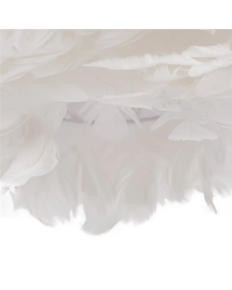 LÁMPARA TECHO BLANCO-ORO PLUMAS 40 X 40 X 25 CM