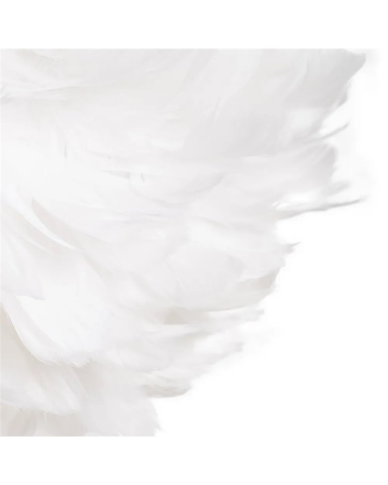LÁMPARA TECHO BLANCO-ORO PLUMAS 40 X 40 X 25 CM