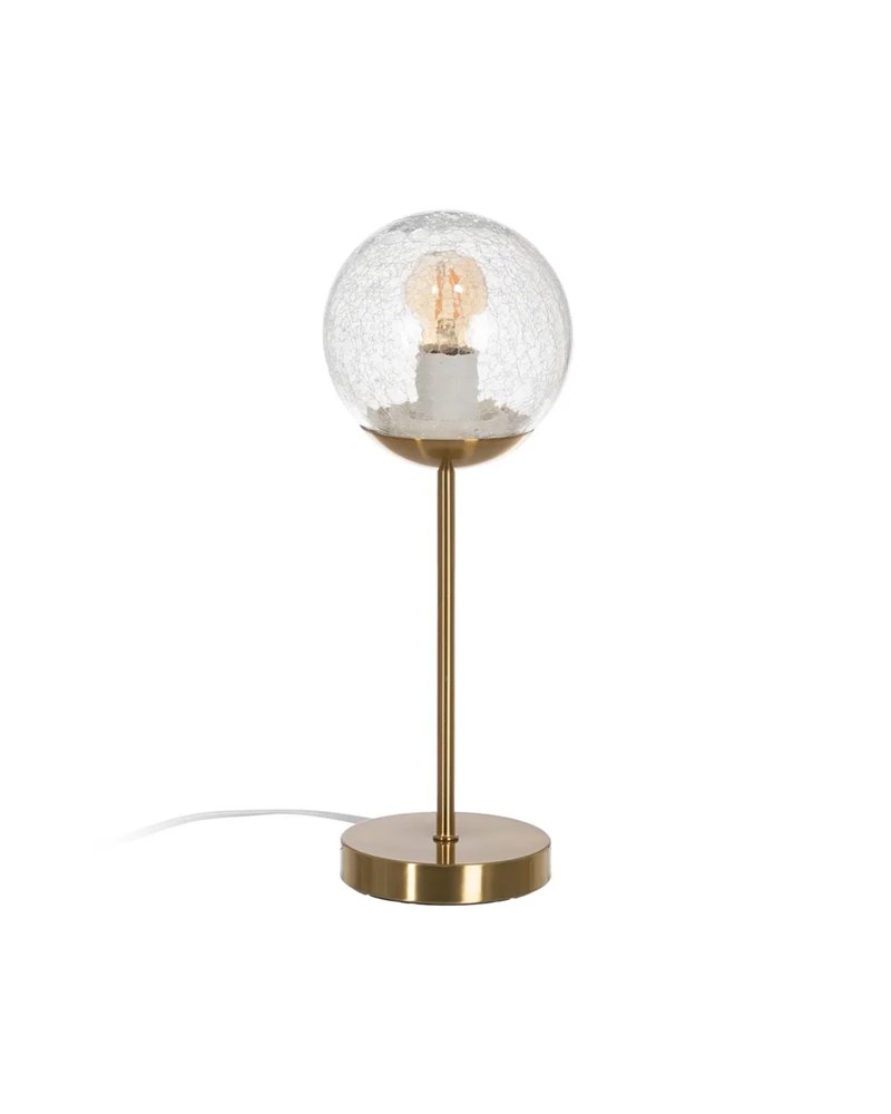 LÁMPARA MESA ORO CRISTAL-METAL 15 X 15 X 41 CM