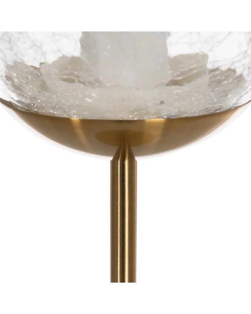 LÁMPARA MESA ORO CRISTAL-METAL 15 X 15 X 41 CM