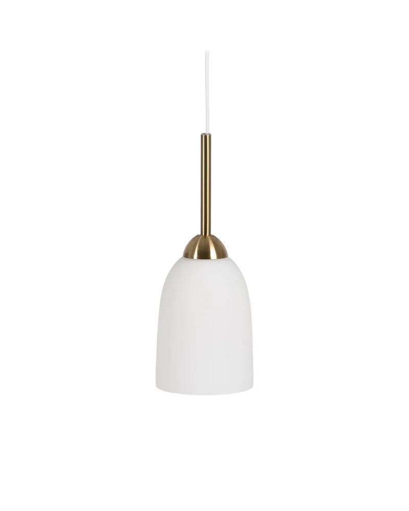 LÁMPARA TECHO BLANCO-ORO CRISTAL-METAL 14 X 14 X 36 CM