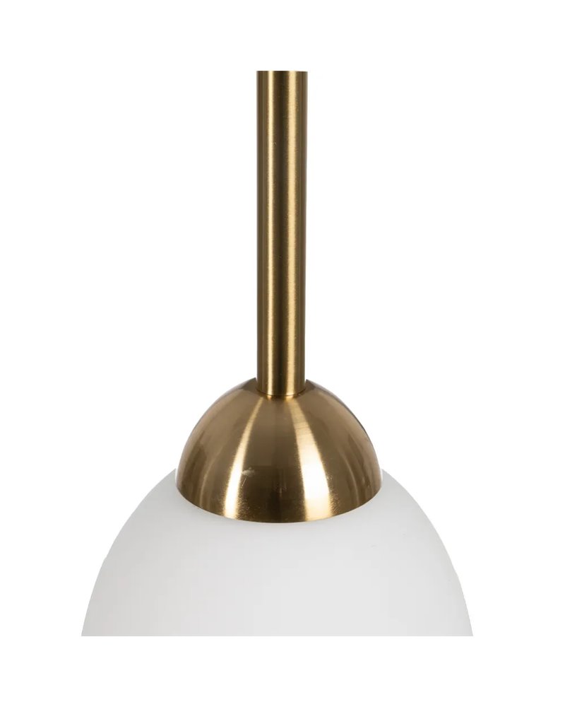 LÁMPARA TECHO BLANCO-ORO CRISTAL-METAL 14 X 14 X 36 CM