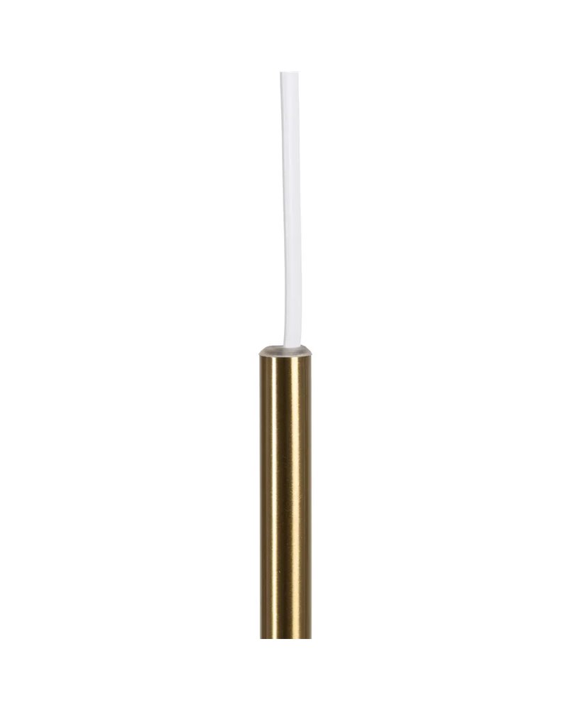 LÁMPARA TECHO BLANCO-ORO CRISTAL-METAL 14 X 14 X 36 CM