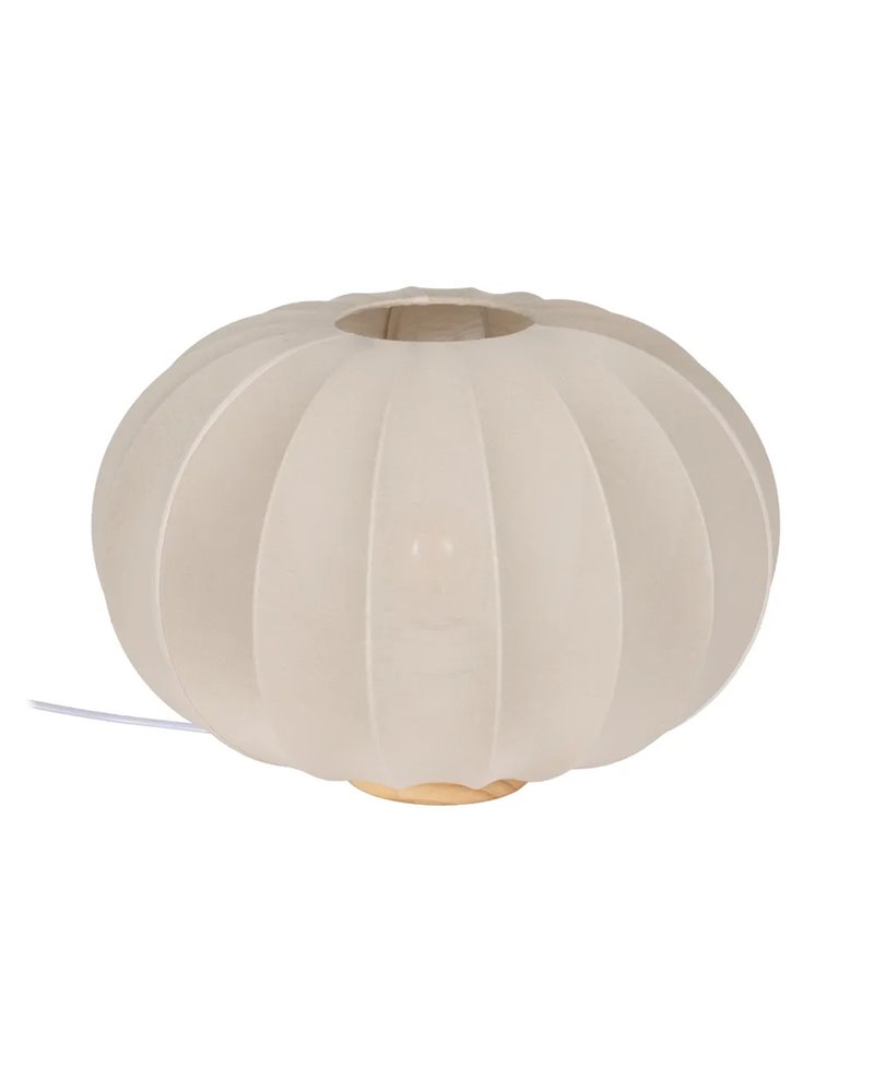 LÁMPARA MESA NATURAL-BEIGE METAL-TEJIDO 40 X 40 X 28,50 CM LÁMPARA MESA NATURAL-BEIGE METAL-TEJIDO 40 X 40 X 28,50 CM