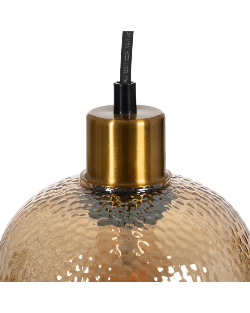 LÁMPARA TECHO CARAMELO METAL-CRISTAL 16 X 16 X 21,50 CM
