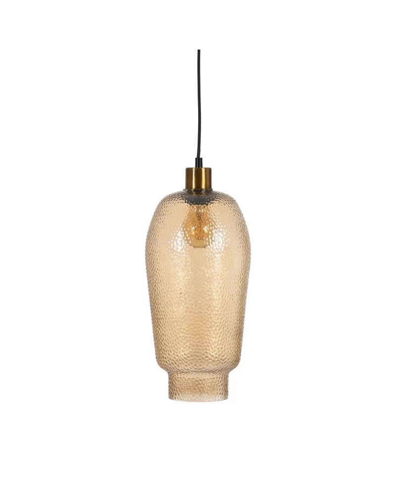 LÁMPARA TECHO CARAMELO METAL-CRISTAL 18 X 18 X 35 CM