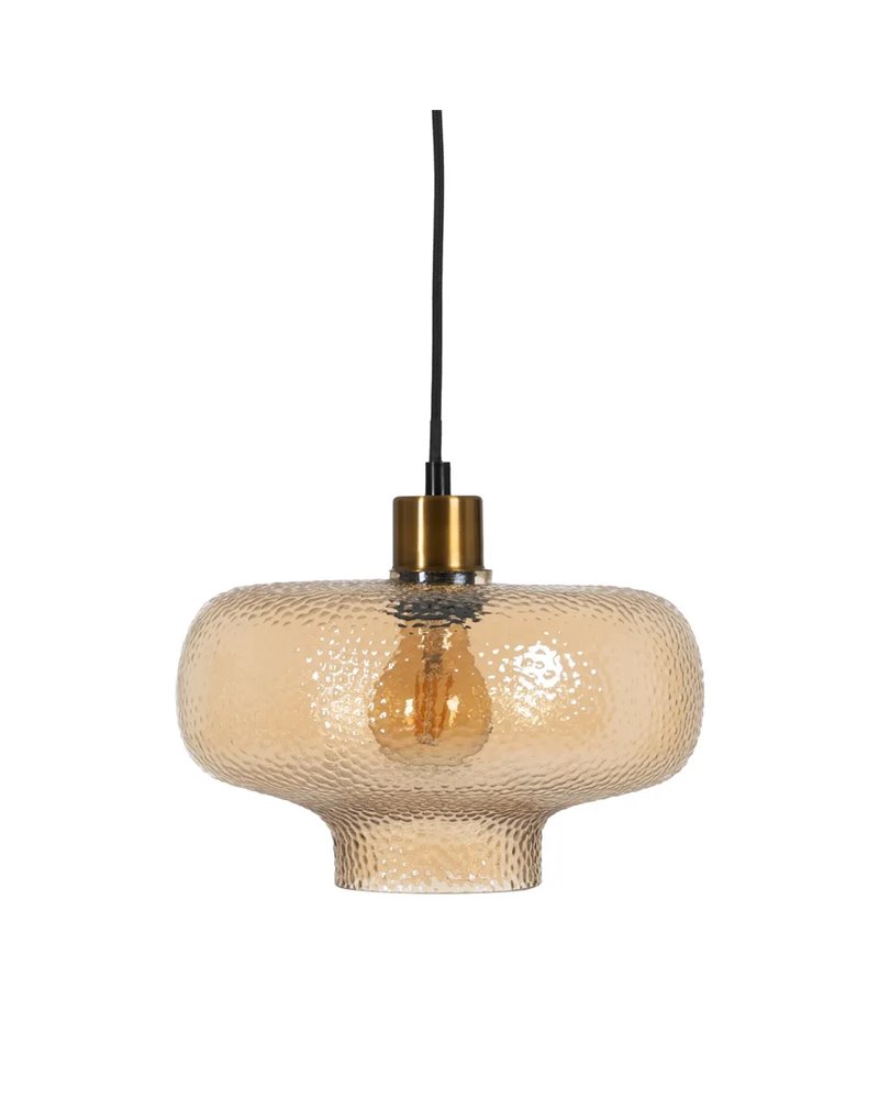 LÁMPARA TECHO CARAMELO METAL-CRISTAL 26 X 26 X 15 CM