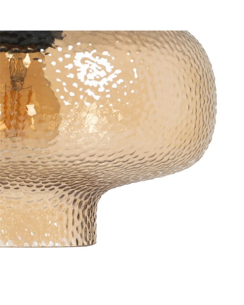 LÁMPARA TECHO CARAMELO METAL-CRISTAL 26 X 26 X 15 CM