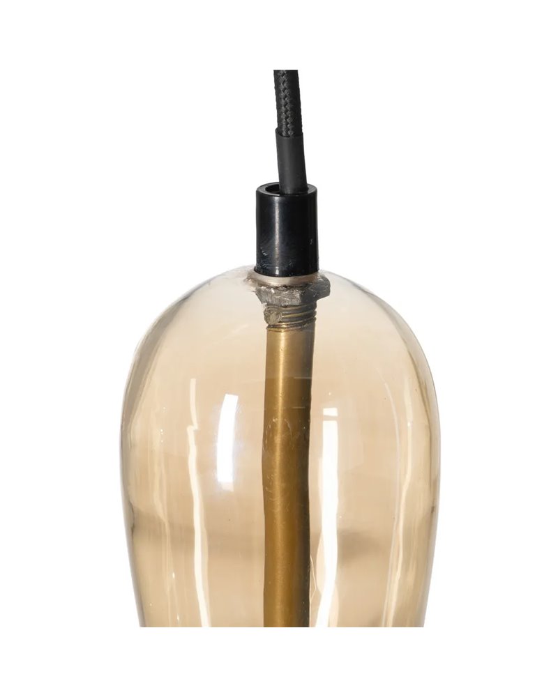 LÁMPARA TECHO CARAMELO METAL-CRISTAL 33 X 33 X 39,50 CM