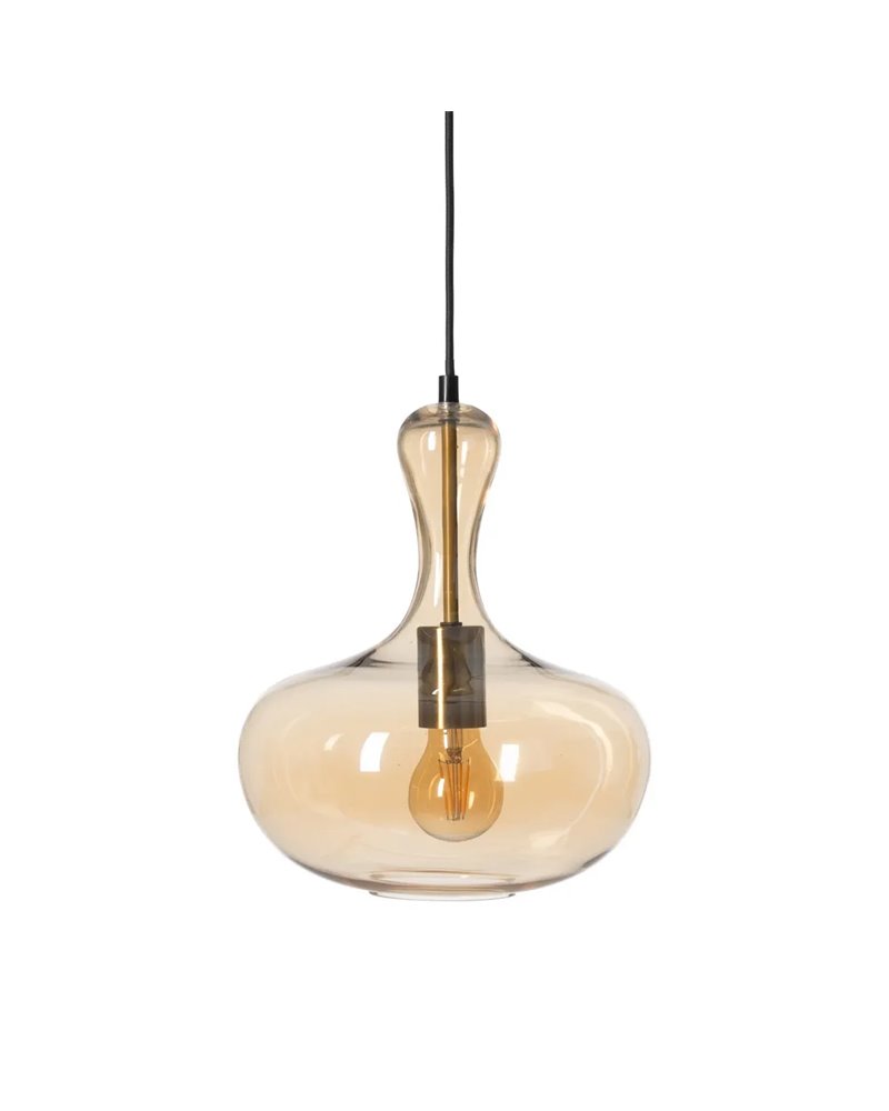 LÁMPARA TECHO CARAMELO METAL-CRISTAL 25,50 X 25,50 X 32 CM