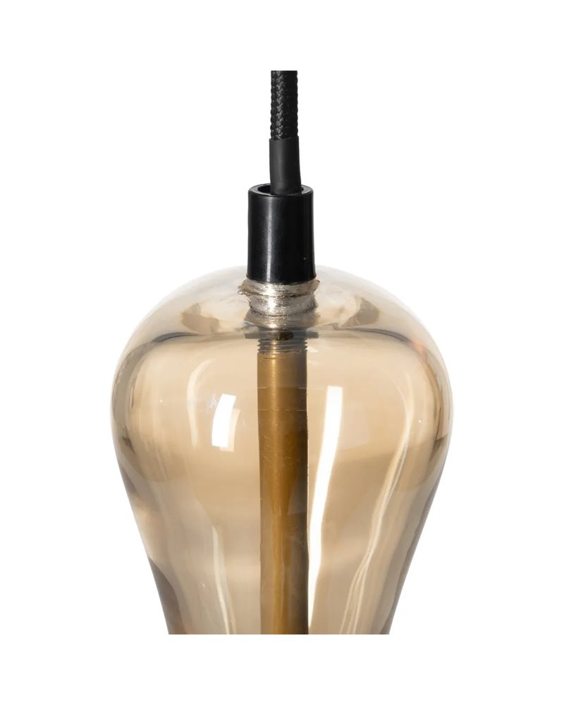 LÁMPARA TECHO CARAMELO METAL-CRISTAL 25,50 X 25,50 X 32 CM