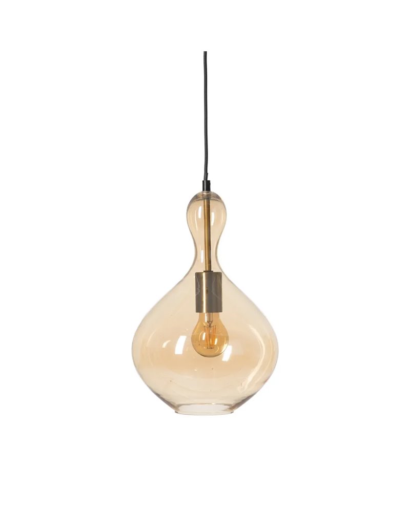 LÁMPARA TECHO CARAMELO METAL-CRISTAL 23 X 23 X 37 CM