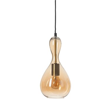 LÁMPARA TECHO CARAMELO METAL-CRISTAL 16 X 16 X 34 CM