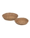 S/2 CENTRO MESA FIBRA NATURAL DECORACIÓN 31 X 31 X 7 CM