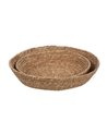 S/2 CENTRO MESA FIBRA NATURAL DECORACIÓN 31 X 31 X 7 CM