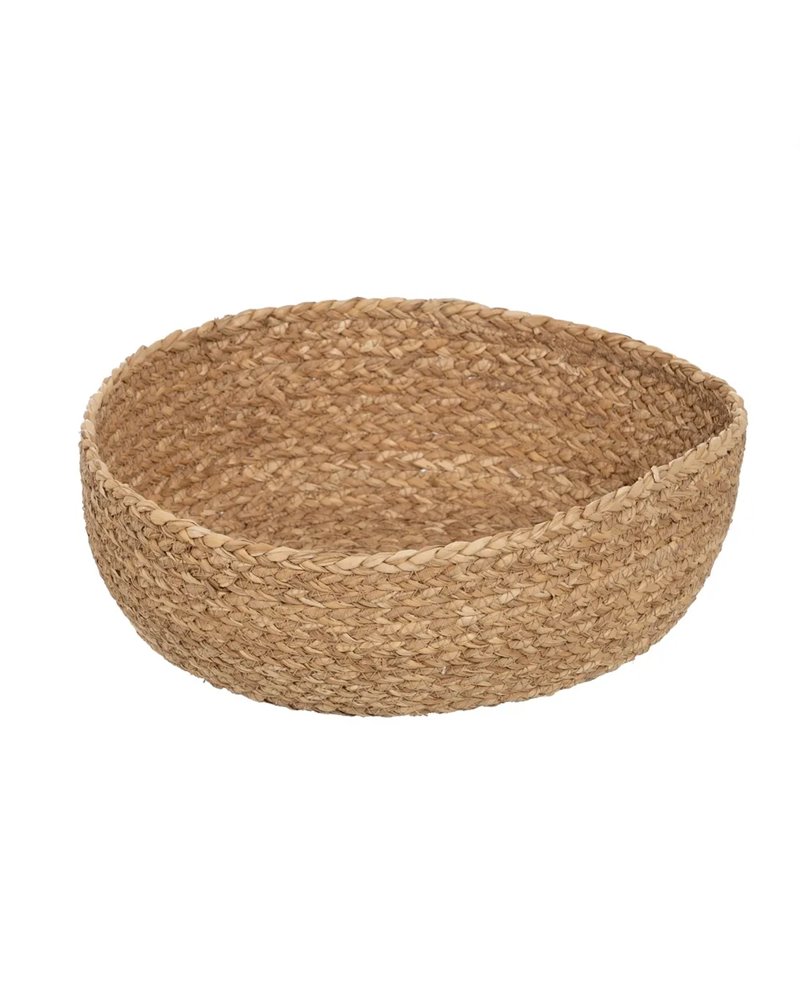 S/3 CESTA FIBRA NATURAL DECORACIÓN 34 X 34 X 11 CM